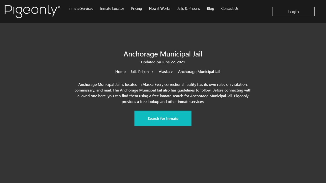 Anchorage Municipal Jail Inmate Search | Alaska