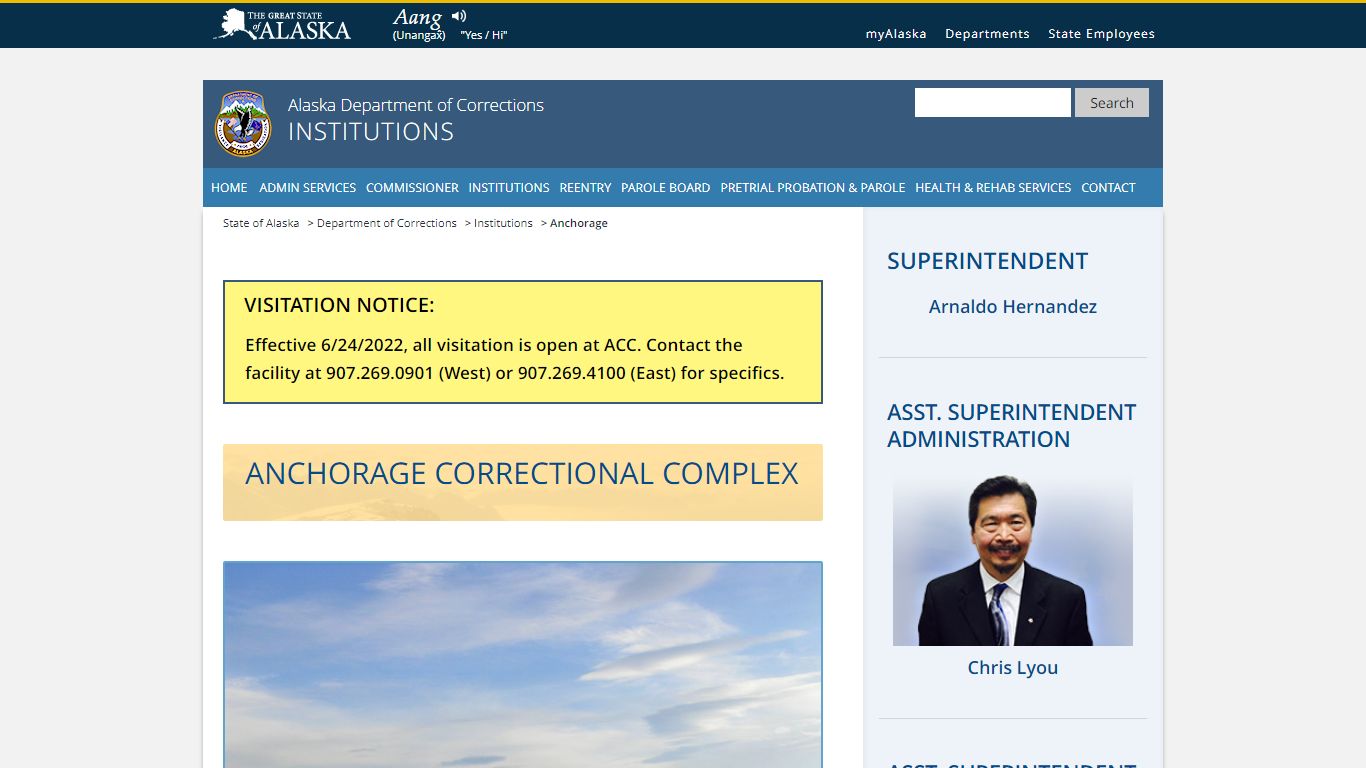 Anchorage Correctional Complex Home | Institutions ...